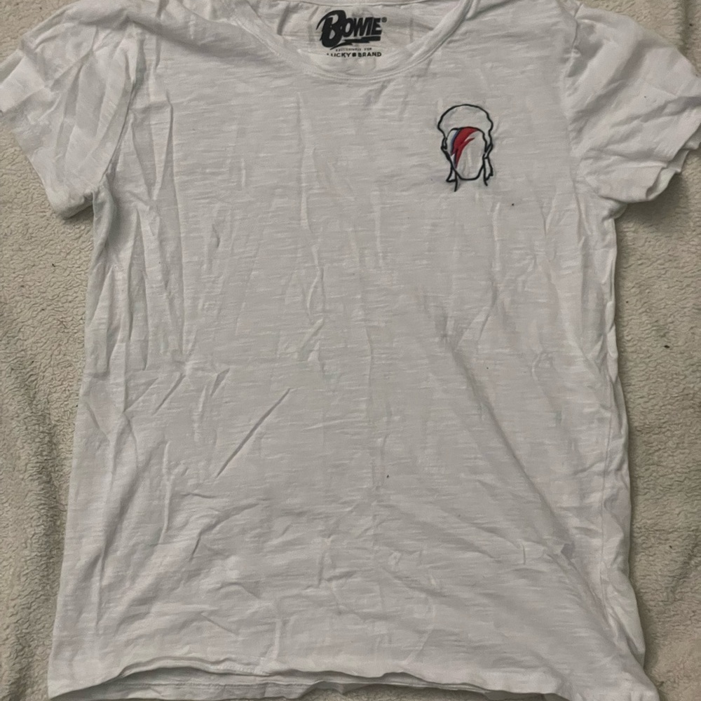white david bowie t-shirt